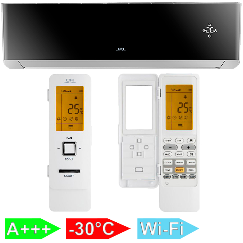 Внутрішній настінний блок Cooper&Hunter Nordic Multi Light Supreme Black CH-S12FTXAM2S-BL(I)