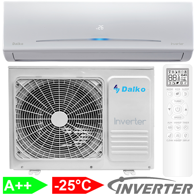 Кондиціонер спліт-система DAIKO Northland Inverter R-32 -25°C ASP-H12WINX/AS-H12WINX Кондиціонер спліт-система DAIKO Northland Inverter R-32 -25°C ASP-H12WINX/AS-H12WINX